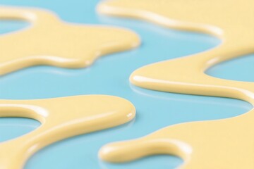 Obraz premium Close up of a spoon with pink food and cream, illustrating health and hygiene