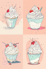 Dessert, Whipped Cream Cupcake