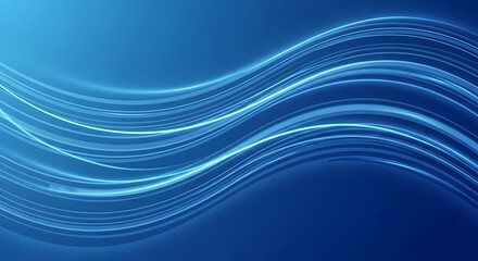 Fototapeta premium Abstract Blue Wavy Lines Background | Modern Geometric Design for Web, Tech, and Business Presentations