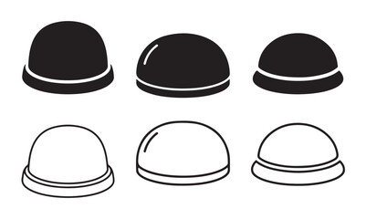 Paper weight icon silhouette and outline vector