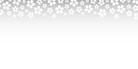 桜の花びらが舞う春の背景イラスト