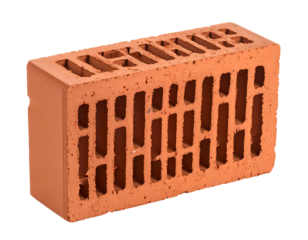 Orange brick with vertical channels