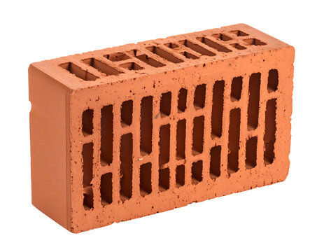 Orange brick with vertical channels