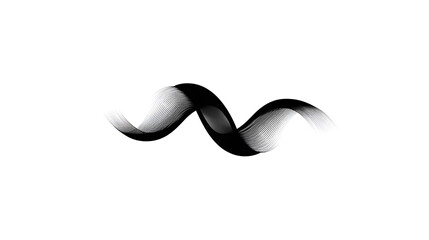 Abstract wave hair logo design on white background