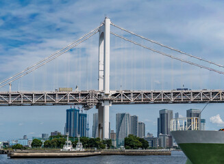 東京芝浦　運河のある風景
