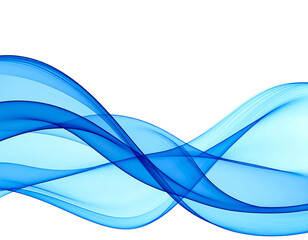 Abstract flowing blue waves on black background (1)