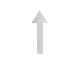 Simple, light gray upward pointing arrow against black background