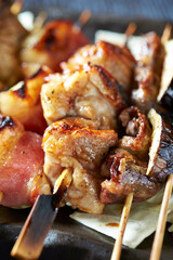 grilled meat with vegetables