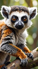 Obraz premium Close-up of a lemur