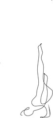 Single line style yoga illustration