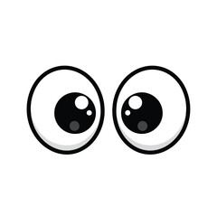 Cartoon eyes looking in different directions