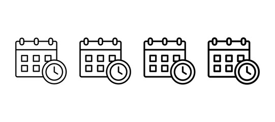 Deadline Multiple Line Icon Element