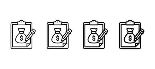 Budget Multiple Line Icon Element