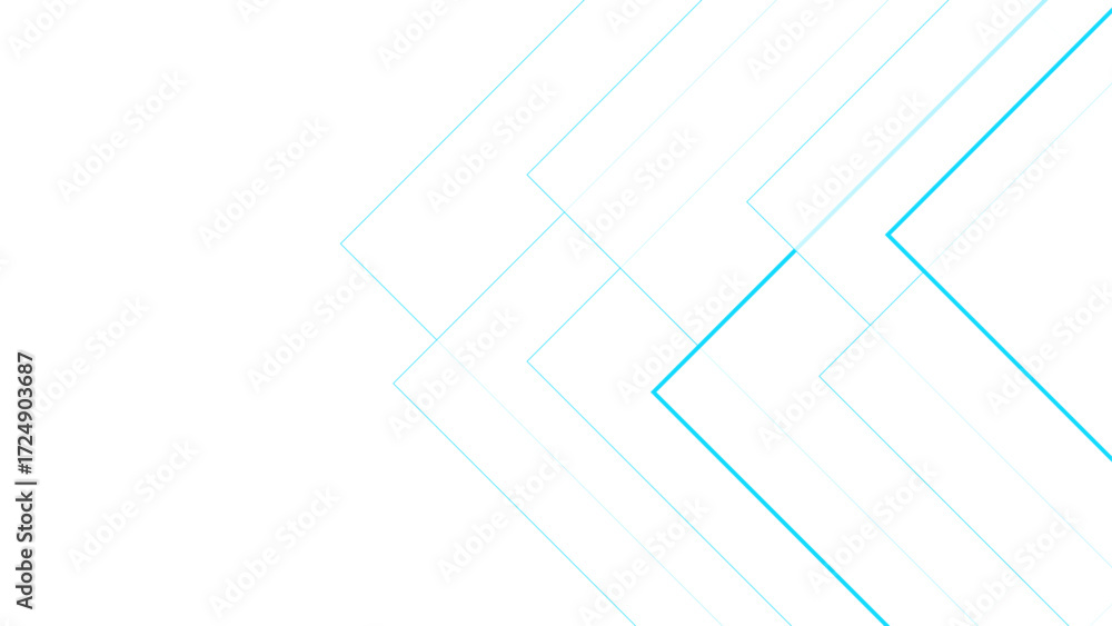 Poster abstract minimal background with thin cyan geometric lines. openness, simplicity, and lightness, wit