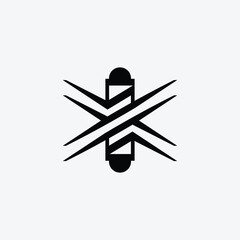 Abstract Barber Pole Logo Design Inspiration