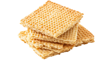 Stack of Square Wafers isolated on a transparent background