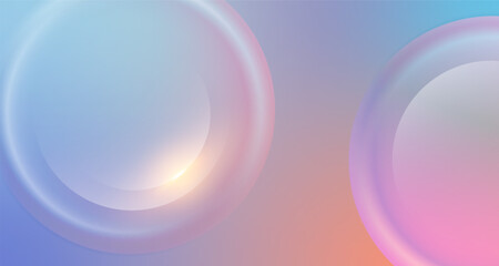 Blur Gradient Abstract Background With Soft Colorful Spheres. 