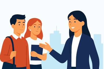 business people talking