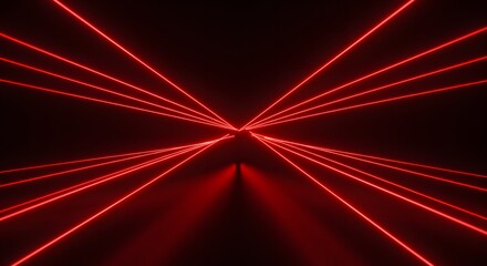 Red laser beams tunnel