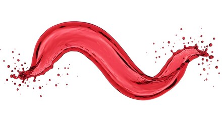 Red liquid splash