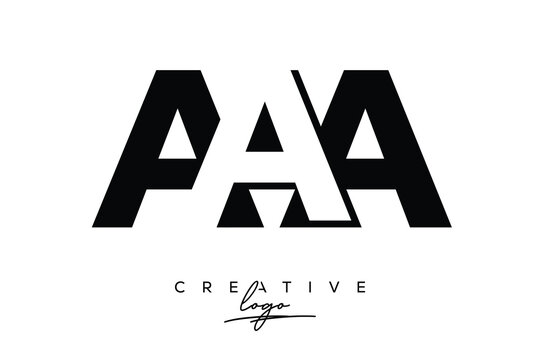 AAA  Creative Minimalistic Negative Space Latter Logo with Modern Monogram for Branding and Business Letter mark Logo with Initial Letters Logo Design for Branding.	