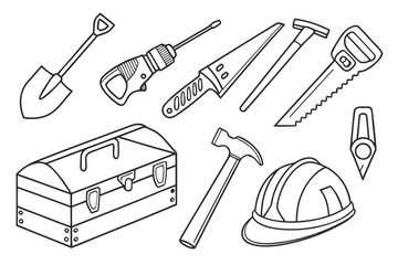 Final Answer

Vector illustration of construction tools icon set, a collection of repair and work equipment symbols like a hammer, wrench, and screwdriver