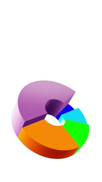 animation, loop, pie chart, infographic, diagram, chart, data, statistics, finance, business, economy, presentation, graphic, segments, growth, decrease, rise, fall, motion, seamless, design.
