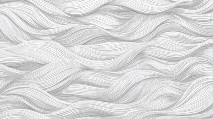 Obraz premium Serene, undulating texture. White, flowing patterns create a smooth and calming abstract wave-like background with depth