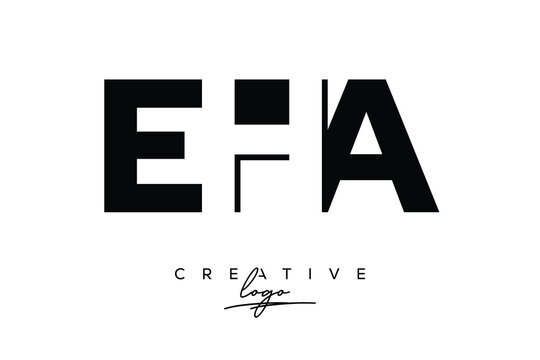 EHA Creative Minimalistic Negative Space Latter Logo with Modern Monogram for Branding and Business Letter mark Logo with Initial Letters Logo Design for Branding.	