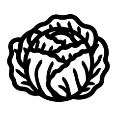 Leafy Vegetable black Cabbage Icon