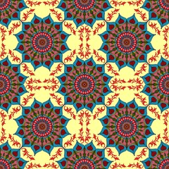 seamless floral pattern mandala 