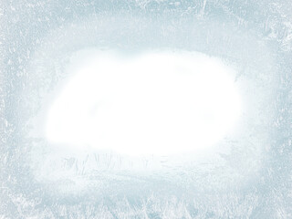 Beautiful ice frost patterns arranged as frame without background png file. Symbol of Christmas wonder.