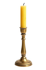 Brass candle stand , isolated on transparent background