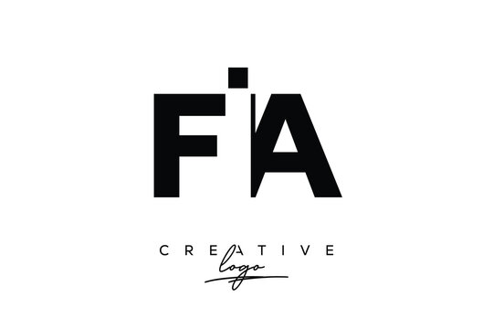 FIA Creative Minimalistic Negative Space Latter Logo with Modern Monogram for Branding and Business Letter mark Logo with Initial Letters Logo Design for Branding.	