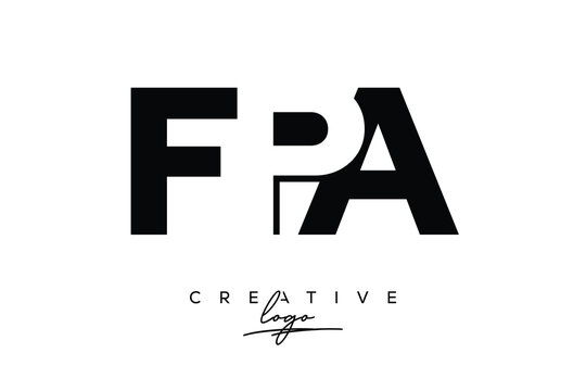FPA Creative Minimalistic Negative Space Latter Logo with Modern Monogram for Branding and Business Letter mark Logo with Initial Letters Logo Design for Branding.	