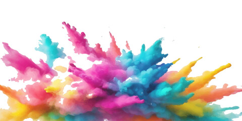 Vibrant watercolor hand prints create an artistic, colorful splash and texture for a bright paint pattern background