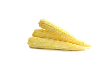 The young corn cobs are light yellow in color and can be cooked or eaten raw.