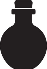 Magical potion silhouette vector design for fantasy, alchemy, witchcraft, spell, and mystical art.
