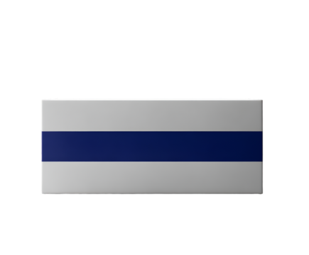 A simple graphic featuring a central blue stripe between two gray stripes on a black background plain design