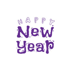 Happy new year text design
