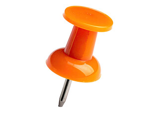 Close-up of an orange pushpin