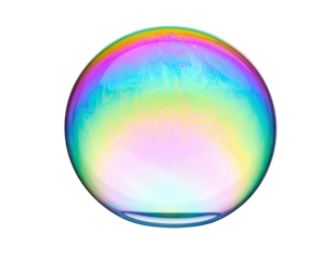 Colorful iridescent sphere, abstract design