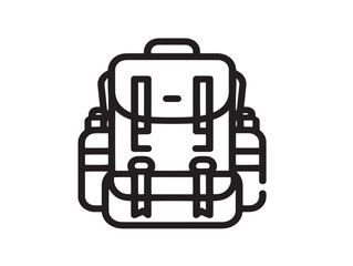 Adventure Travel Icon in Clean Stylish Minimal Line Vector Art