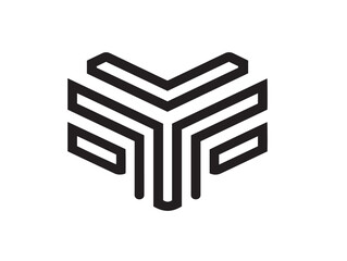 Minimalist Anniversary Logo Design in Clean Abstract Line Artwork