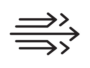 Modern Business Infographic Arrow Icon in Contemporary Line Art