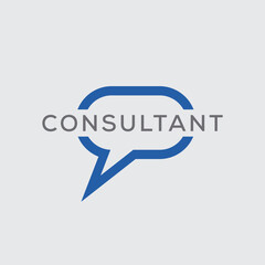 Bubble Speech Logo Design Element related to chat app, consultant, communication, and translation