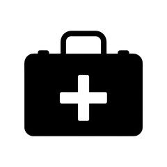 First Aid Kit With Plus Icon Vector Flat And Clean Look