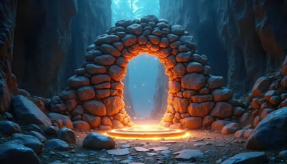 Sacred Stone Portal Channeling Cosmic Energy Into the Void