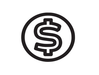 Modern Business Finance Symbol in Clean Stylish Vector Line Art