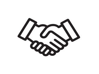 Abstract Business Partnership Icon in Minimal Stylish Vector Design